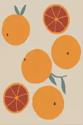 Orange fraiche - affiche fruit