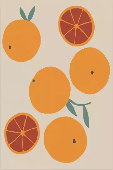 Orange fraiche - affiche fruit