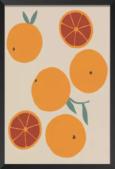 Orange fraiche - affiche fruit