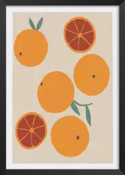 Orange fraiche - affiche fruit