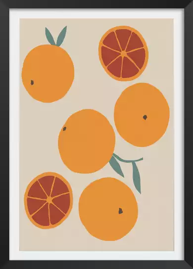 Orange fraiche - affiche fruit