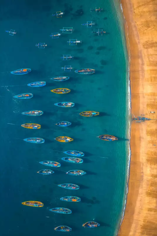 Bateaux de pêche - tableau mer
