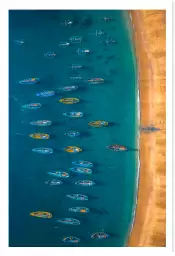 Bateaux de pêche - tableau mer