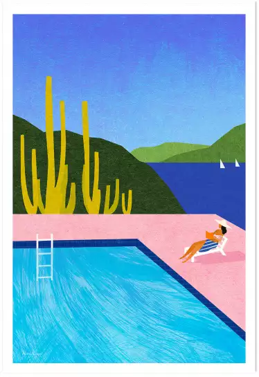 Swimming pool III - affiche neo vintage