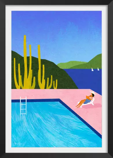 Swimming pool III - affiche neo vintage