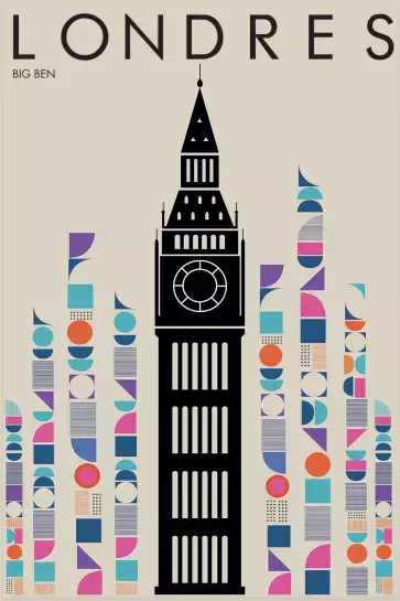 London Big ben retro - affiche ville