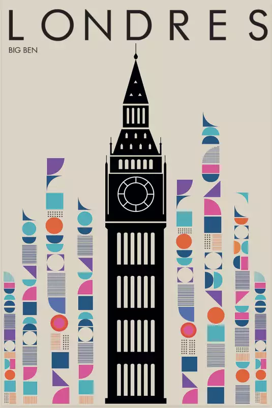 London Big ben retro - affiche ville