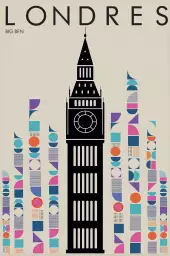 London Big ben retro - affiche ville