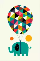 Hot air balloon jumbo - poster enfant