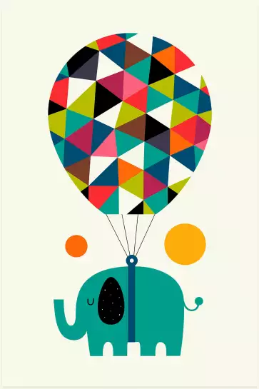 Hot air balloon jumbo - poster enfant