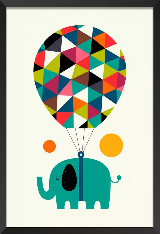 Hot air balloon jumbo - poster enfant