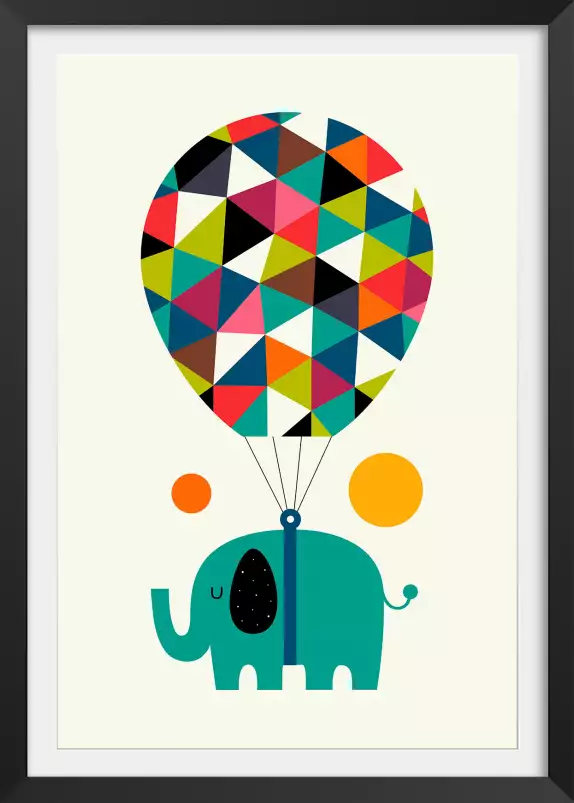 Hot air balloon jumbo - poster enfant