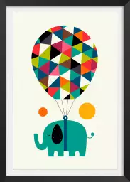 Hot air balloon jumbo - poster enfant