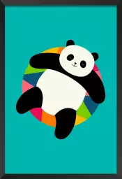 Pool party panda - poster enfant