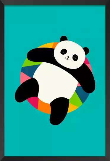 Pool party panda - poster enfant