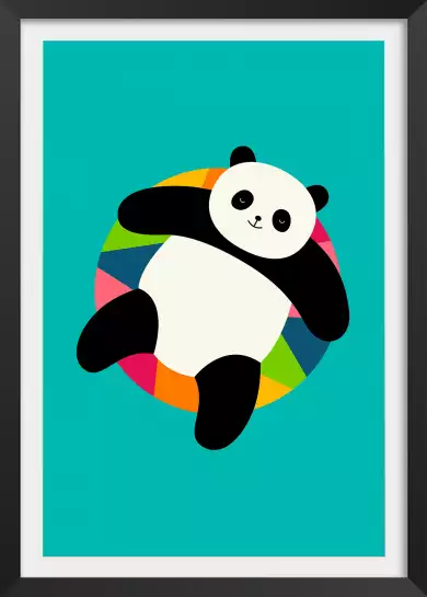 Pool party panda - poster enfant