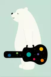 Guitar in hand - poster enfant