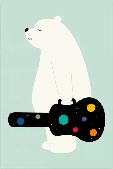 Guitar in hand - poster enfant