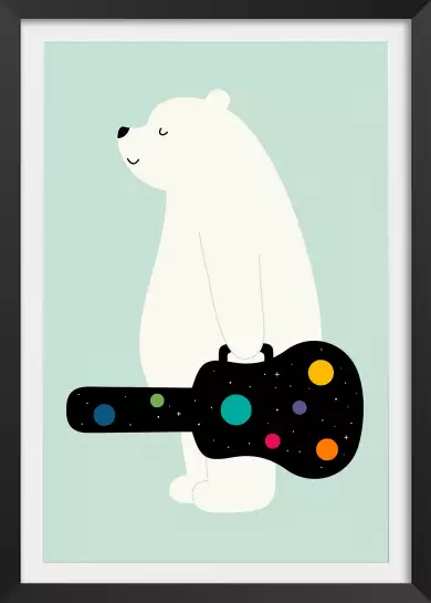 Guitar in hand - poster enfant