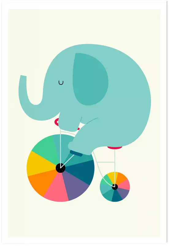 Elefant circle - poster enfant