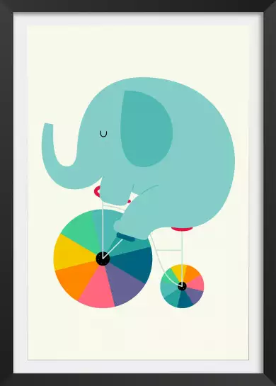 Elefant circle - poster enfant