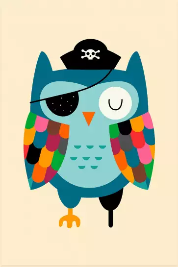 Capitaine hibou - poster enfant