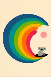 Surf and koala - poster enfant