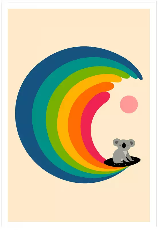 Surf and koala - poster enfant