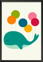 Baleine ballon - poster enfant