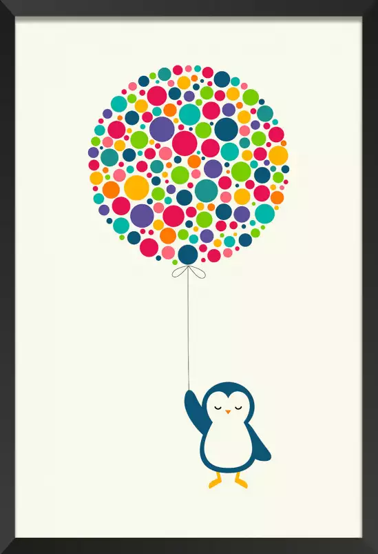 Pingouin ballon - poster enfant