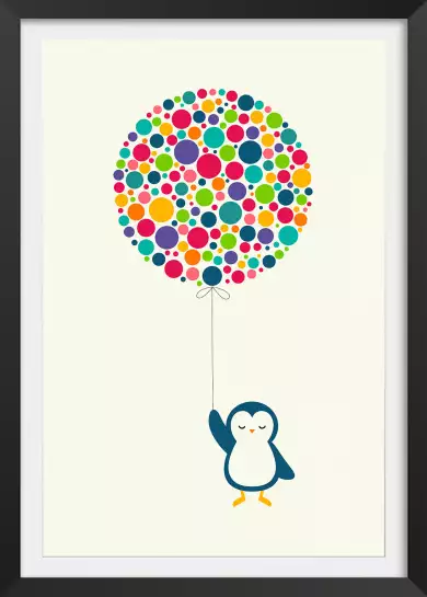 Pingouin ballon - poster enfant