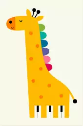 Girafe colorée - poster enfant