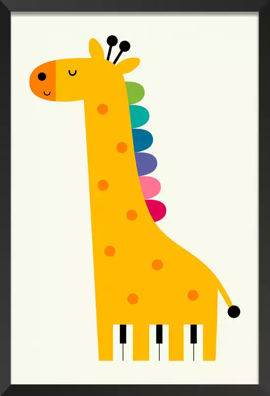 Girafe colorée - poster enfant