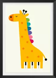 Girafe colorée - poster enfant