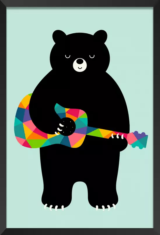 Rock and roll bear - poster enfant