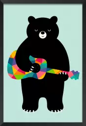 Rock and roll bear - poster enfant