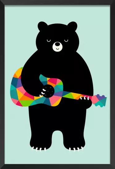 Rock and roll bear - poster enfant