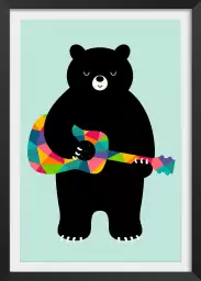 Rock and roll bear - poster enfant