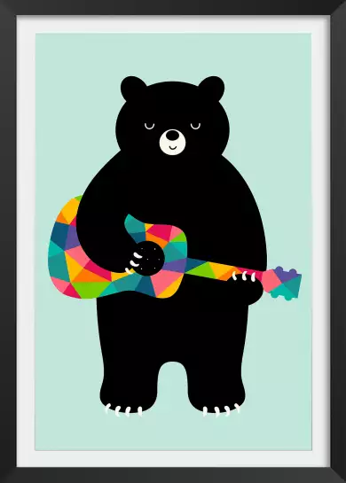 Rock and roll bear - poster enfant