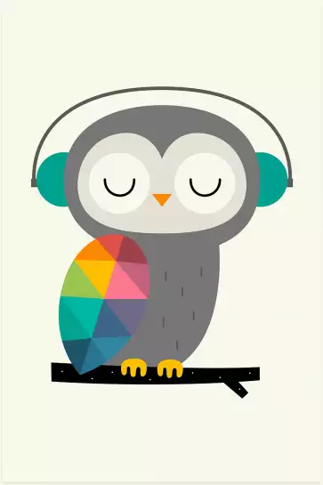 Hibou music - poster enfant