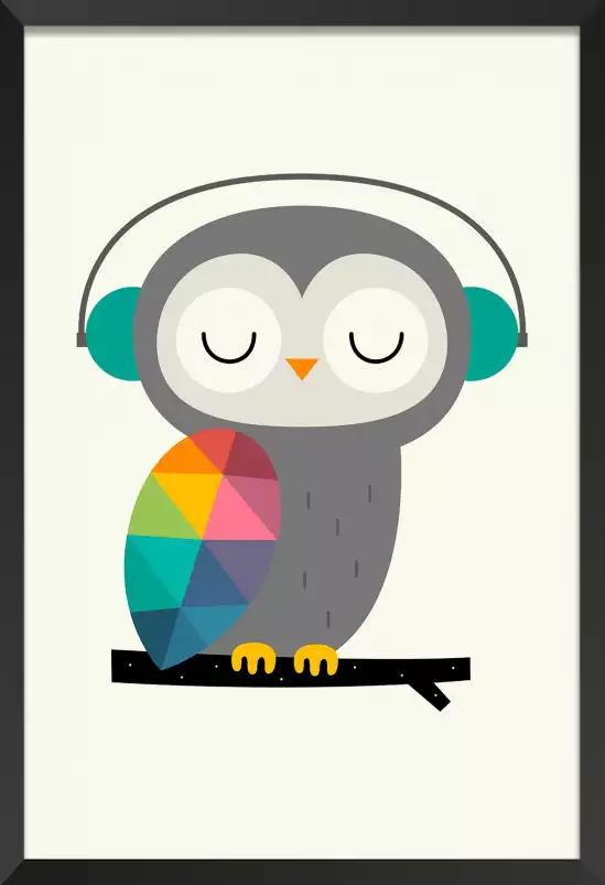 Hibou music - poster enfant