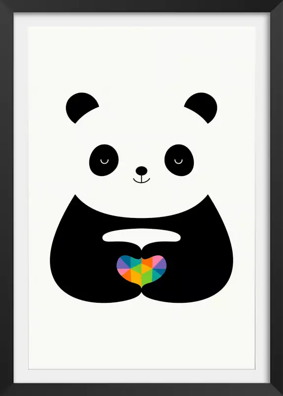 Love panda - poster enfant