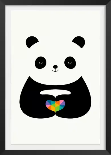 Love panda - poster enfant