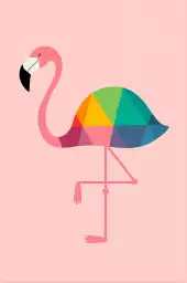 Flamingo so girly - poster enfant