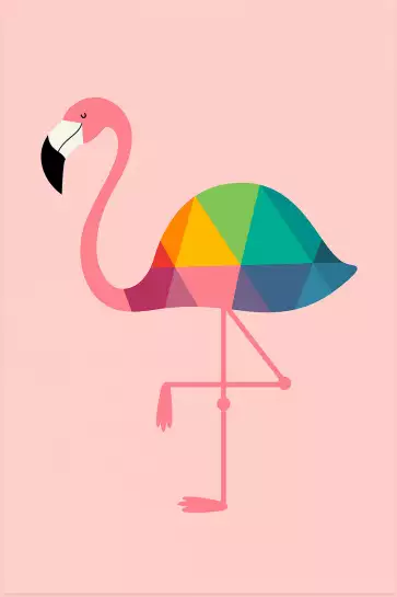 Flamingo so girly - poster enfant