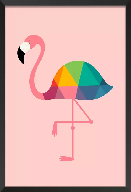 Flamingo so girly - poster enfant