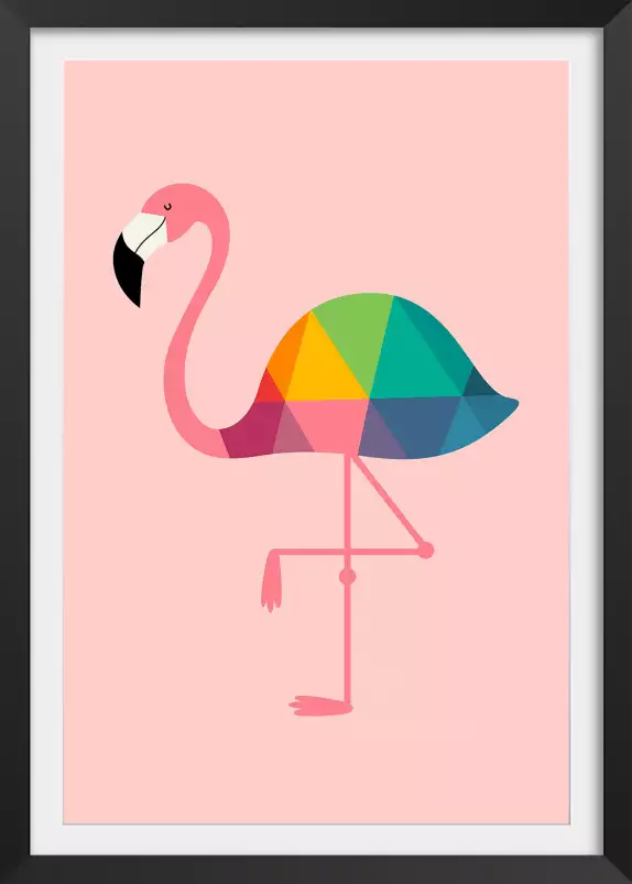 Flamingo so girly - poster enfant