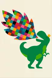 Dino cracheur de feu - poster enfant