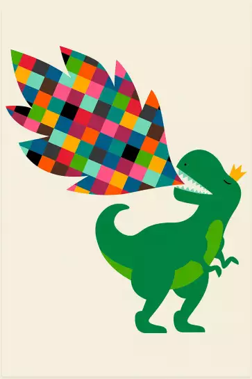 Dino cracheur de feu - poster enfant