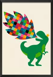 Dino cracheur de feu - poster enfant